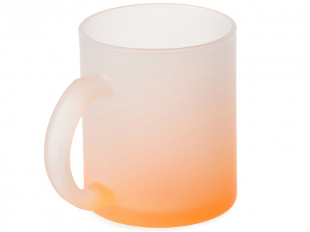 Стеклянная матовая кружка Омбре с градиентом для сублимации, оранжевый