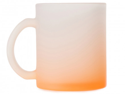 Стеклянная матовая кружка Омбре с градиентом для сублимации, оранжевый