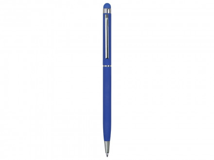 Ручка-стилус шариковая Jucy Soft с покрытием soft touch, синий