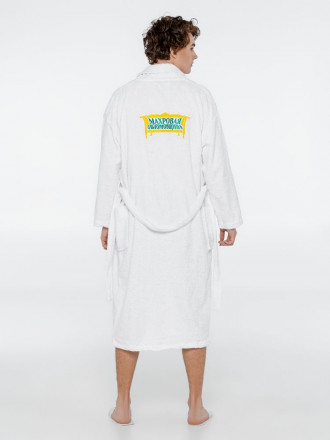 Халат унисекс «Махровая обломовщина», белый
