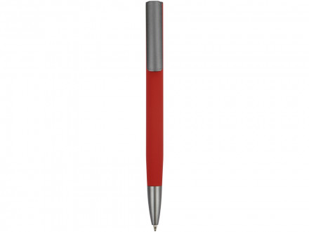 Ручка металлическая шариковая Insomnia софт-тач с зеркальным слоем, красная с серым