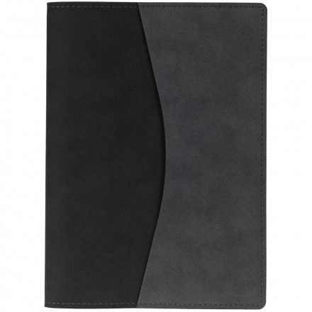 Ежедневник Reversible в суперобложке, недатированный, черный с серым