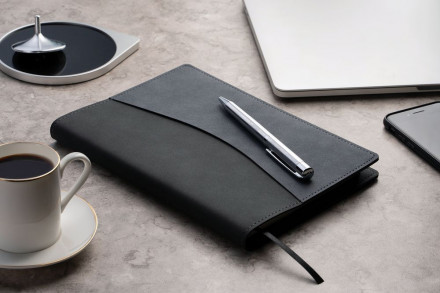 Ежедневник Reversible в суперобложке, недатированный, черный с серым