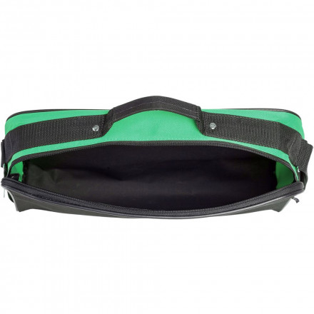 Сумка для документов Unit Metier, черная с зеленой отделкой