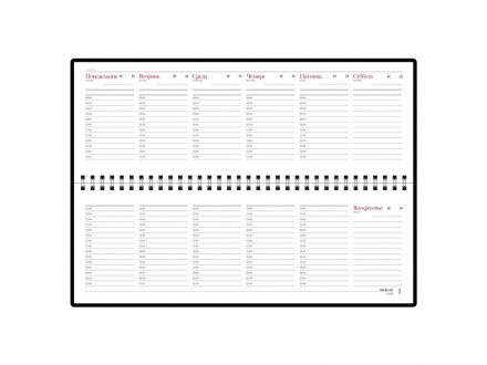 Планинг недатированный Sidney Nebraska, зеленый