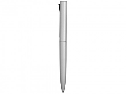 Ручка металлическая шариковая Bevel, серебристый/черный