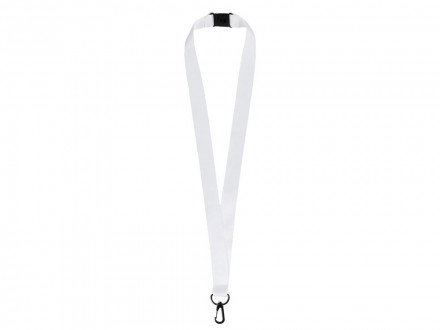 Ланъярд 2 см под сублимацию с карабином и замком обрыва, черный