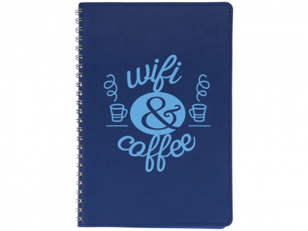 Блокнот Brinc А5, ярко-синий/серебристый