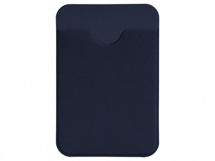 Чехол-картхолдер Favor на клеевой основе на телефон для пластиковых карт и и карт доступа, темно-синий