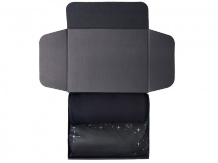 Подарочный набор с пледом, свечой и диффузором, черный