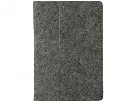 Двустороннее портфолио из рпет-фетра и искусственной кожи Felt, серый