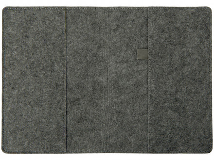 Двустороннее портфолио из рпет-фетра и искусственной кожи Felt, серый