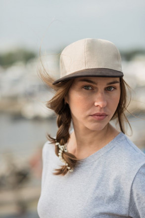 Бейсболка Unit Heat с прямым козырьком, двухцветная, черная с серым