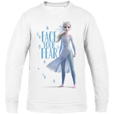 Свитшот детский Face Your Fear, белый