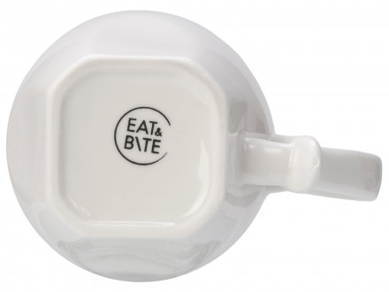 Кофейная пара с бамбуковым блюдцем Mandy, белый (Р)