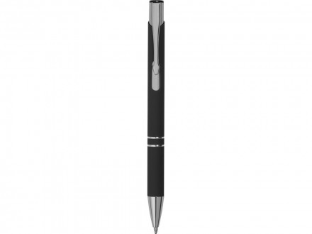 Ручка металлическая шариковая Legend Gum софт-тач, черный