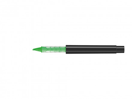 Маркер в корпусе из переработанного материала rPET RECYCLED PET PEN PRO LIQEO, черный с салатовыми чернилами