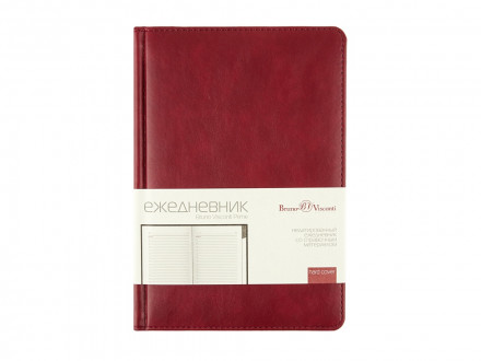 Ежедневник недатированный с индексами А5 Prime, бордовый