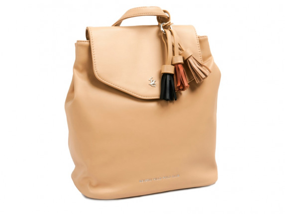 Рюкзак женский Beverly Hills Polo Club, бежевый/стальной