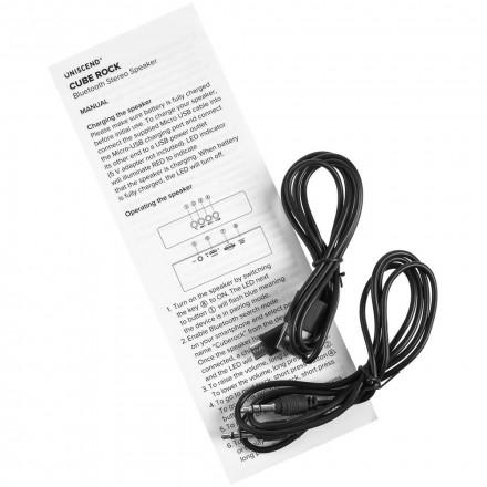 Беспроводная стереоколонка Uniscend Cube Rock, темно-синяя