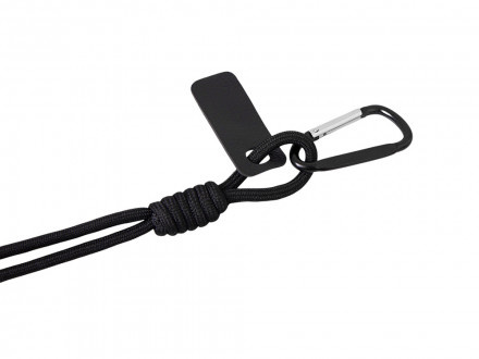 Брелок-веревочка на карабине Trinket, черный