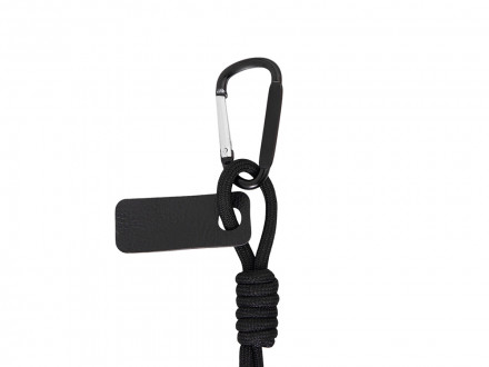 Брелок-веревочка на карабине Trinket, черный