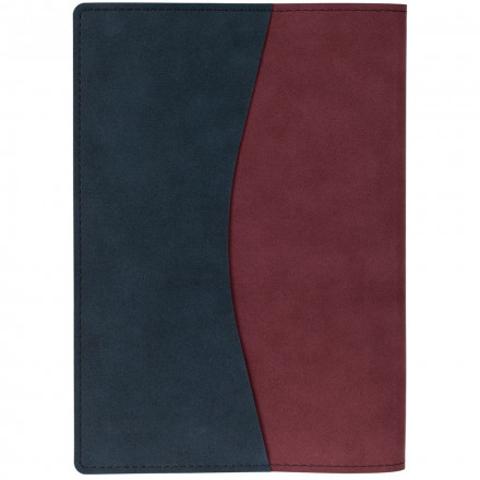 Ежедневник Reversible в суперобложке, недатированный, синий с бордовым