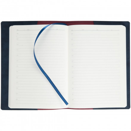 Ежедневник Reversible в суперобложке, недатированный, синий с бордовым