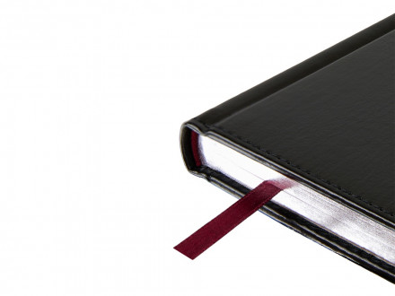 Ежедневник недатированный А5 Sidney Nebraska, черный (серебряный обрез, серебряные уголки)