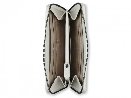 Кошелёк женский BUGATTI Elsa, с защитой данных RFID, белый, воловья кожа/полиэстер, 18,7х2х10 см