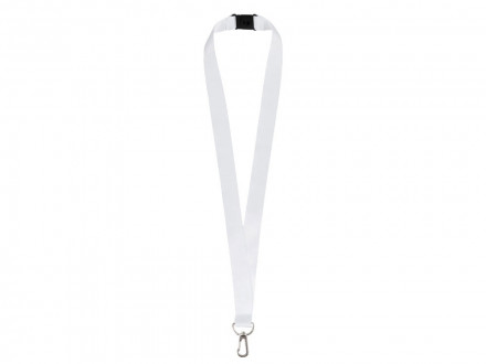 Ланъярд 2 см под сублимацию с карабином и замком обрыва, серебристый