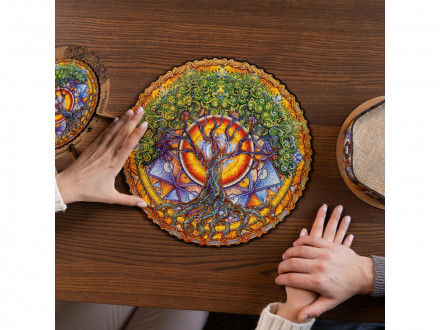 Деревянный пазл мандала Дерево жизни