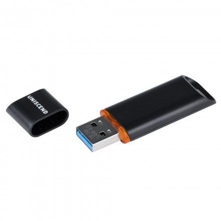 Флешка Uniscend Slalom, черная с оранжевым, USB 3.0, 16 Гб 1