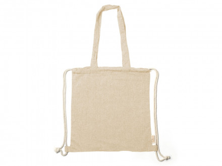 Рюкзак-мешок VARESE из переработанного хлопка, бежевый