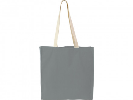 Сумка Donny из хлопка с донной складкой и парусиновыми ручками, серый