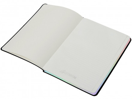 Блокнот А5 в гибкой обложке Fellini с голографическим срезом, черный