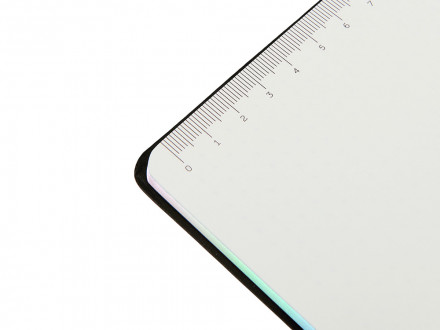 Блокнот А5 в гибкой обложке Fellini с голографическим срезом, черный