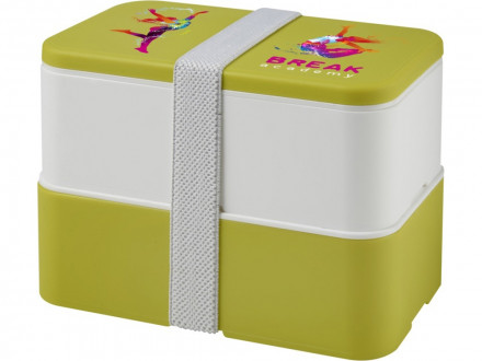 Двухслойный ланчбокс MIYO, лайм/белый