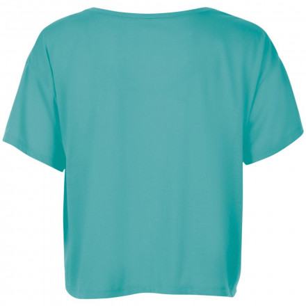 Футболка укороченная женская Maeva, бирюзовая