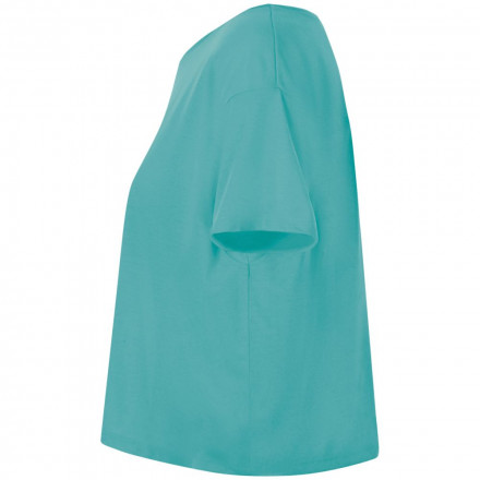 Футболка укороченная женская Maeva, бирюзовая