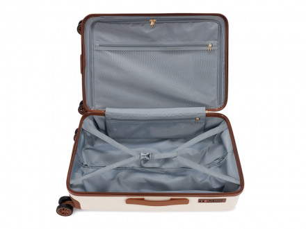 Чемодан BUGATTI Amelia, бежевый, поликарбонат / АБС-пластик, 42х24х67 см, 55 л