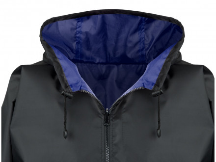 Дождевик Bi-color унисекс, синий классический/черный