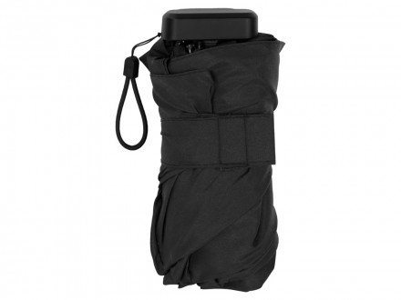 Складной cупер-компактный механический зонт Compactum, черный