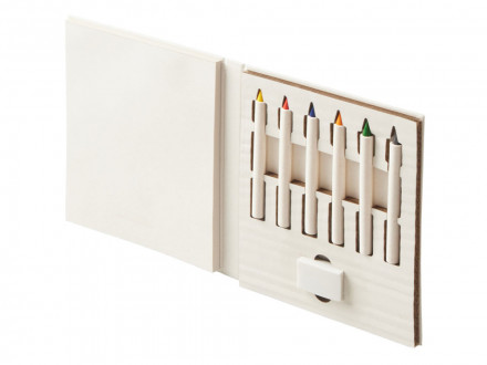 Набор цветных карандашей и листочков для рисования из молочной бумаги Artify, молочный