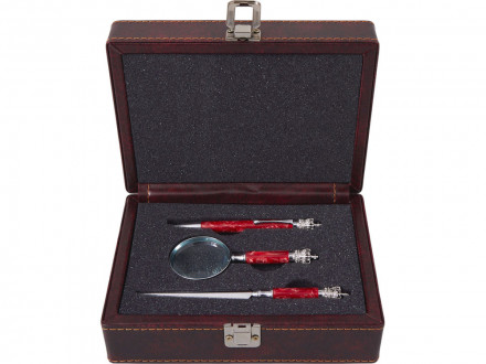 Набор Принц Уэльский : ручка шариковая, лупа, нож для бумаг