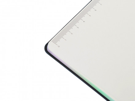 Блокнот А5 в гибкой обложке Fellini с голографическим срезом, темно-синий