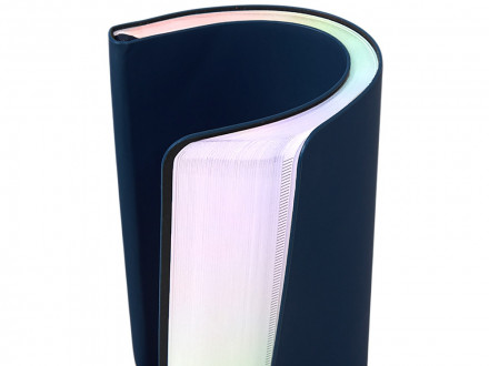 Блокнот А5 в гибкой обложке Fellini с голографическим срезом, темно-синий