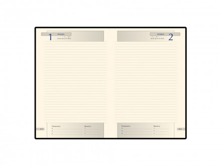 Ежедневник А5 полудатированный Imperium, синий (уголки и срез золото)