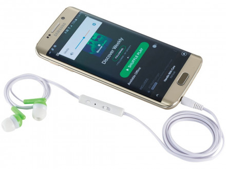 Наушники Earbuds, лайм