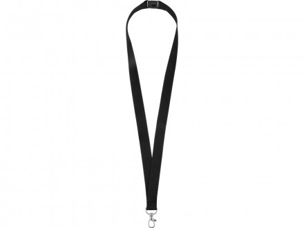 Ланьярд с карабином и замком безопасного разрыва, черный